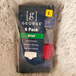 George~ 6 pack of Men's brief~New
